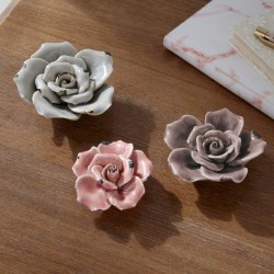 Декоративные фигурки "Розы" комплект 3 штуки, керамика